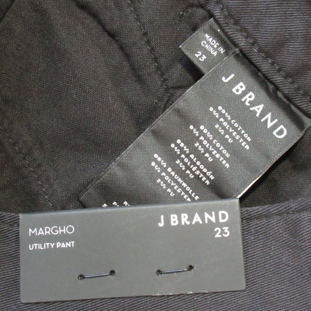 NWT J Brand Margho in Direct Black Utility Crop Stretch Twill Pants 23 - Picture 6 of 9